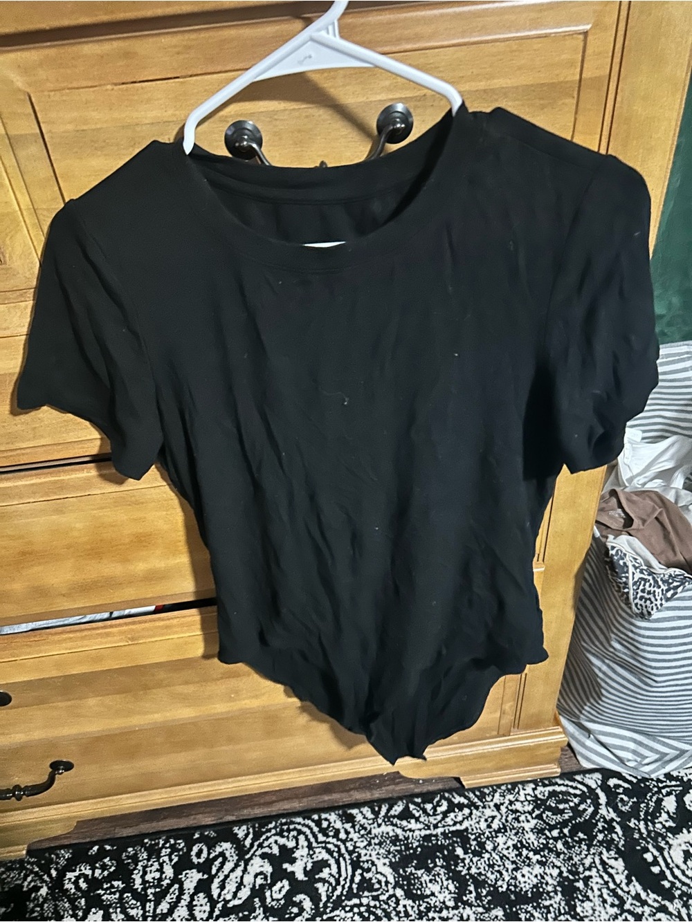 Classic Black Women's Crew Neck Top